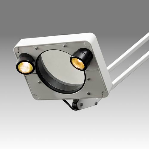Lupa stojánková - aplanatická s čočkami průměru 110 mm s halogenovým osvětlením - LS 02APH20 - D 462